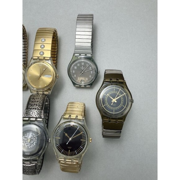 Lot Of 8 Swatch Watches Swiss Made Parts Or Repair Assorted Models main image 6
